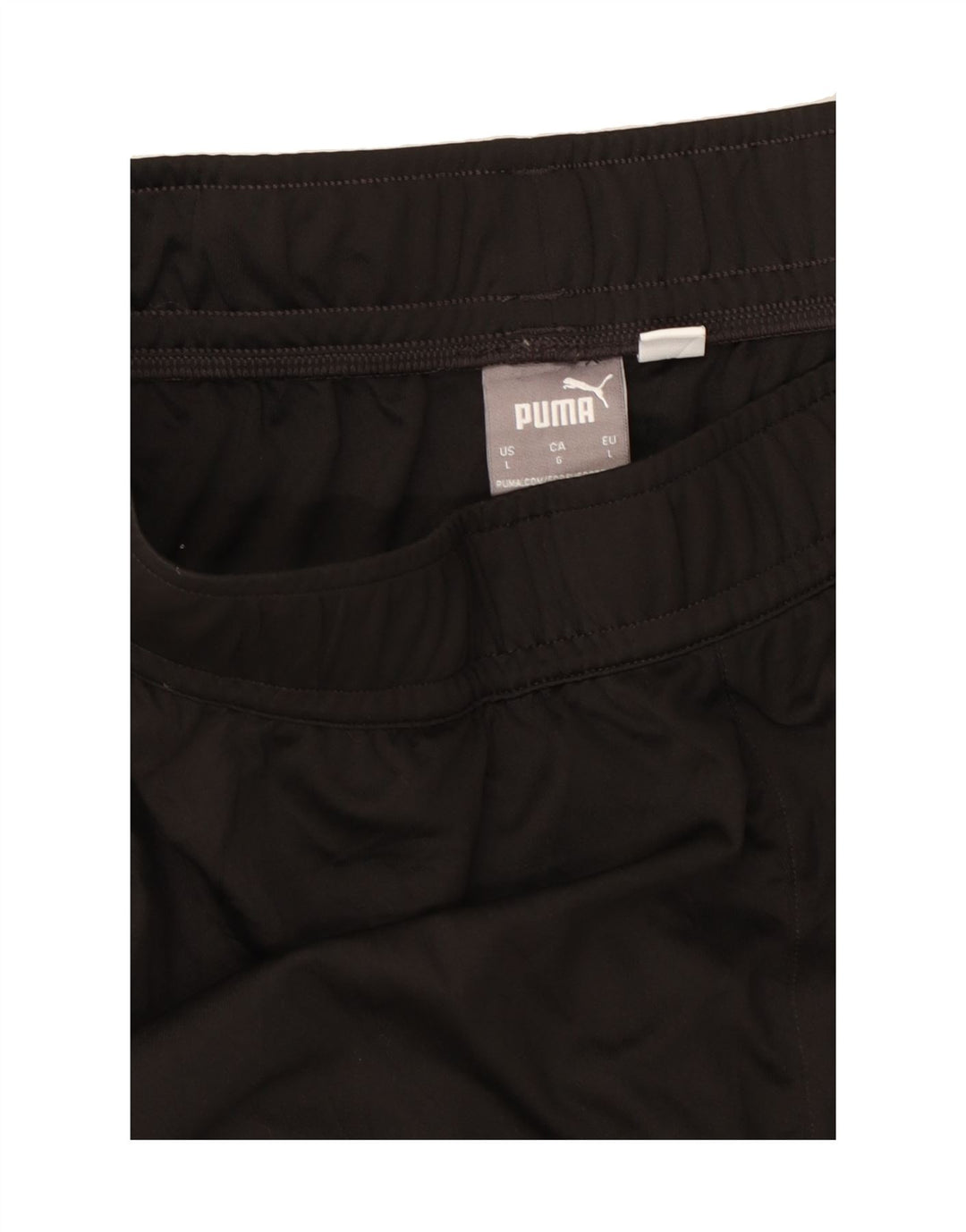 PUMA Womens Sport Shorts UK 14 Large  Black Polyester Vintage Puma and Second-Hand Puma from Messina Hembry 