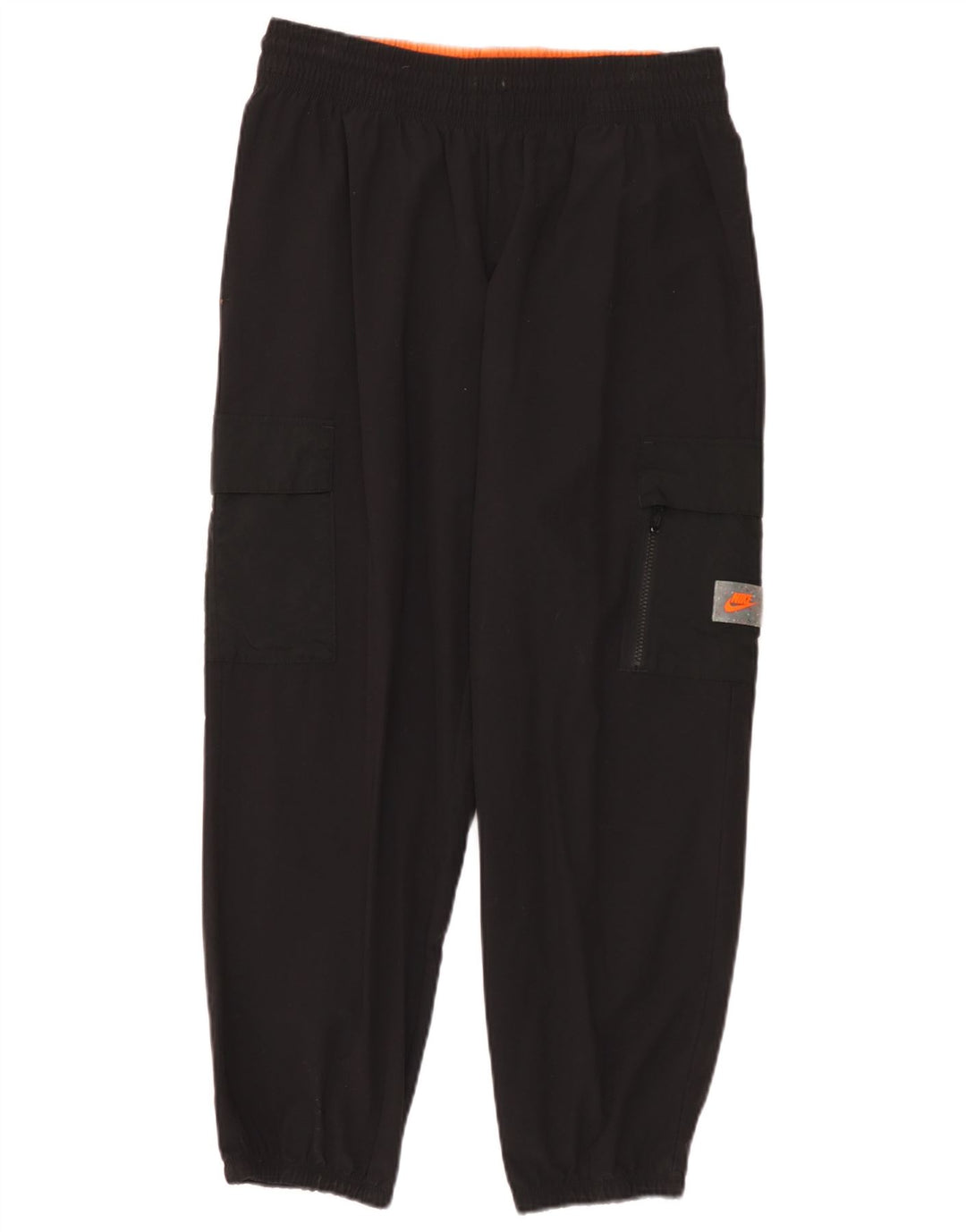 Nike Herren-Cargo-Trainingsanzug-Hose mit lockerer Passform und Jogginghose aus mittelschwarzem Nylon