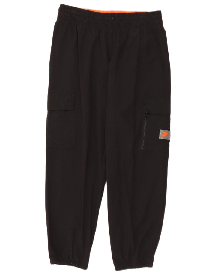 Nike Herren-Cargo-Trainingsanzug-Hose mit lockerer Passform und Jogginghose aus mittelschwarzem Nylon