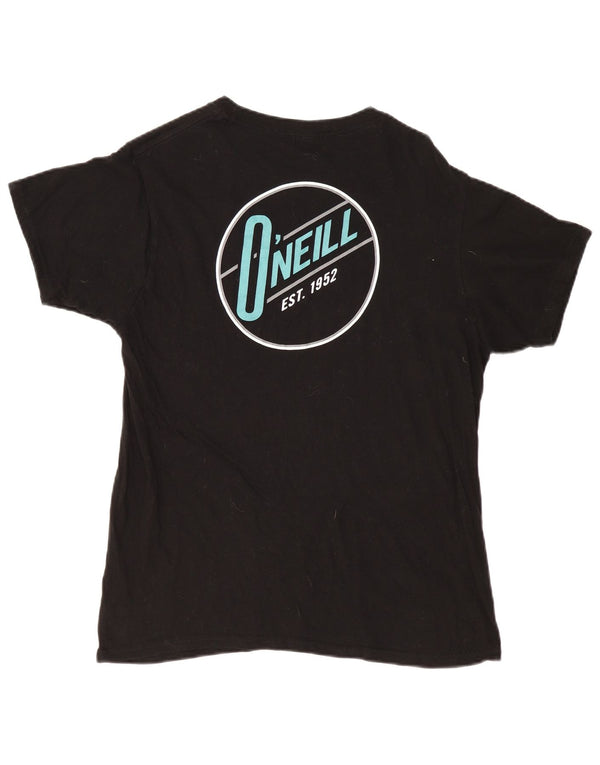 O'Neill Damen Modern Fit Graphic T-Shirt Top UK 16 Mittelschwarze Baumwolle