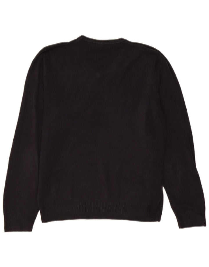 Marks & Spencer Herren-Pullover mit V-Ausschnitt, Mittelblau, Acryl