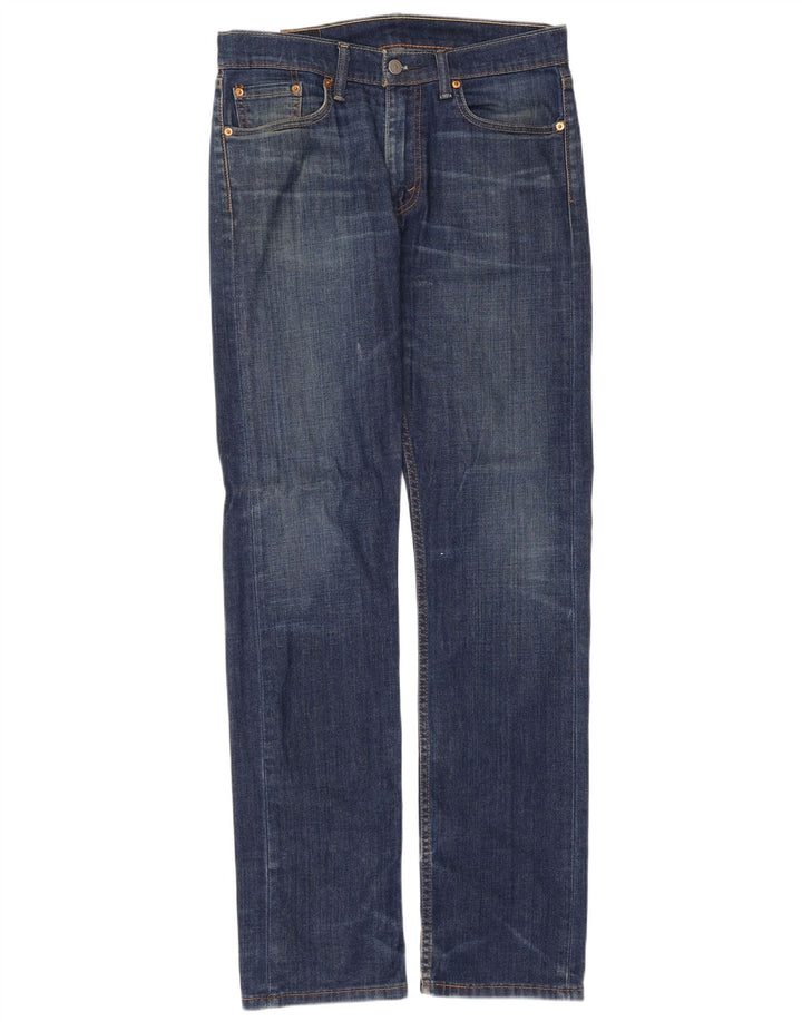Levi's Damen 513 Straight Jeans W31 L34 Blaue Baumwolle
