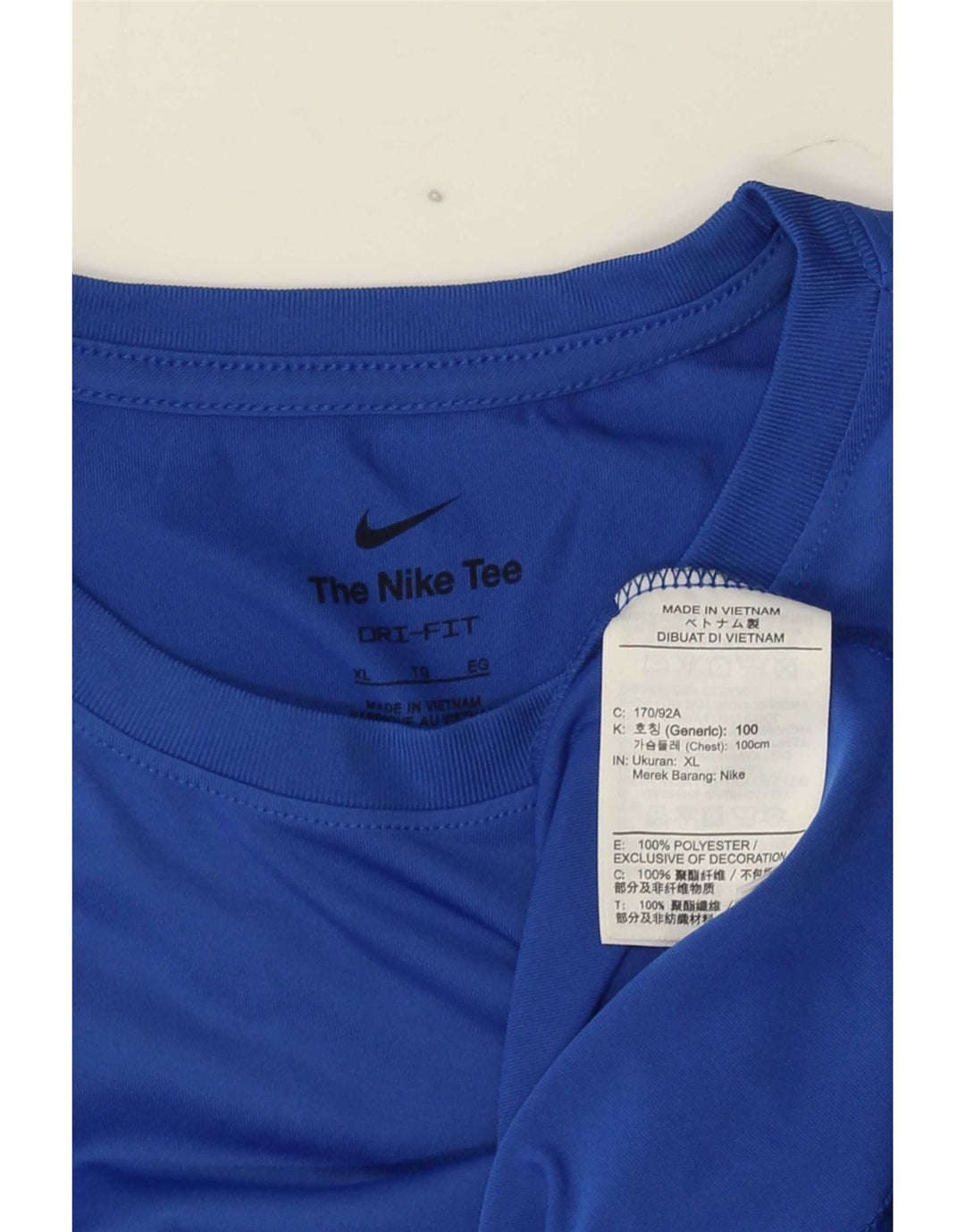 Nike Herren Dri Fit T-Shirt Top XL Blau Polyester