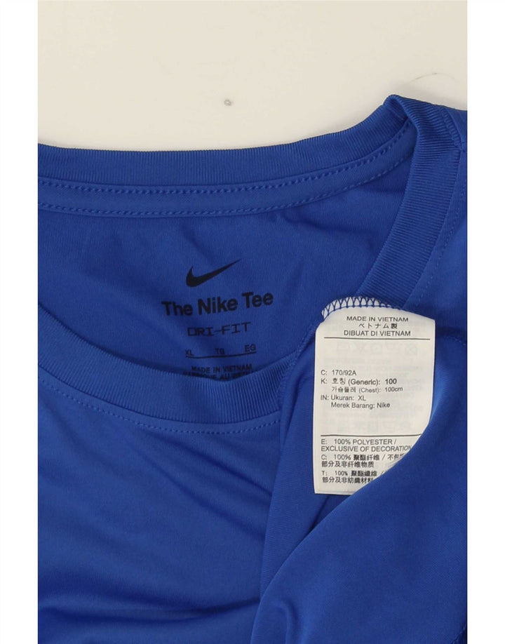 Nike Herren Dri Fit T-Shirt Top XL Blau Polyester