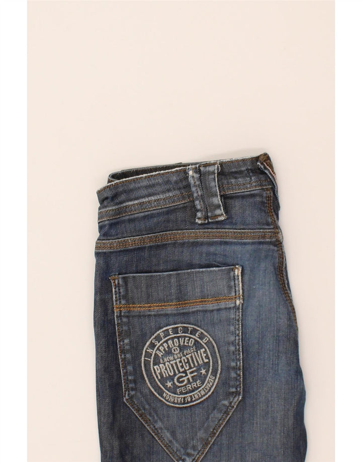 GIANFRANCO FERRE Womens Slim Jeans  W27 L30 Blue Cotton Vintage Gianfranco Ferre and Second-Hand Gianfranco Ferre from Messina Hembry 
