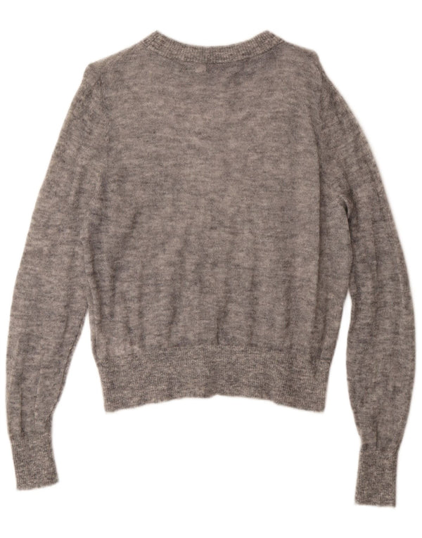 MINT VELVET Damen-Pullover mit U-Boot-Ausschnitt, UK 18, XL, Grau, Mohair