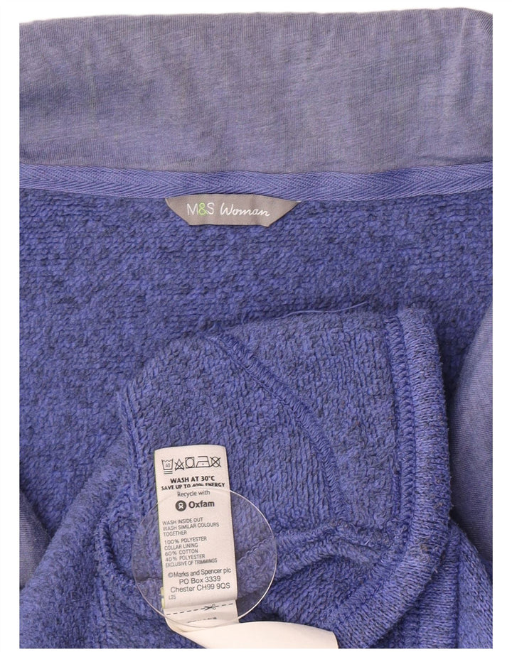 Marks & Spencer Damen-Trainingsanzugoberteil mit bequemer Passform, Gr. 16, Blau