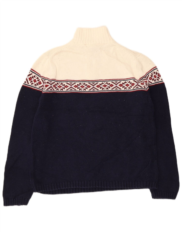 EDDIE BAUER Damen-Pullover mit Reißverschluss am Hals, Gr. 14, mittleres Marineblau