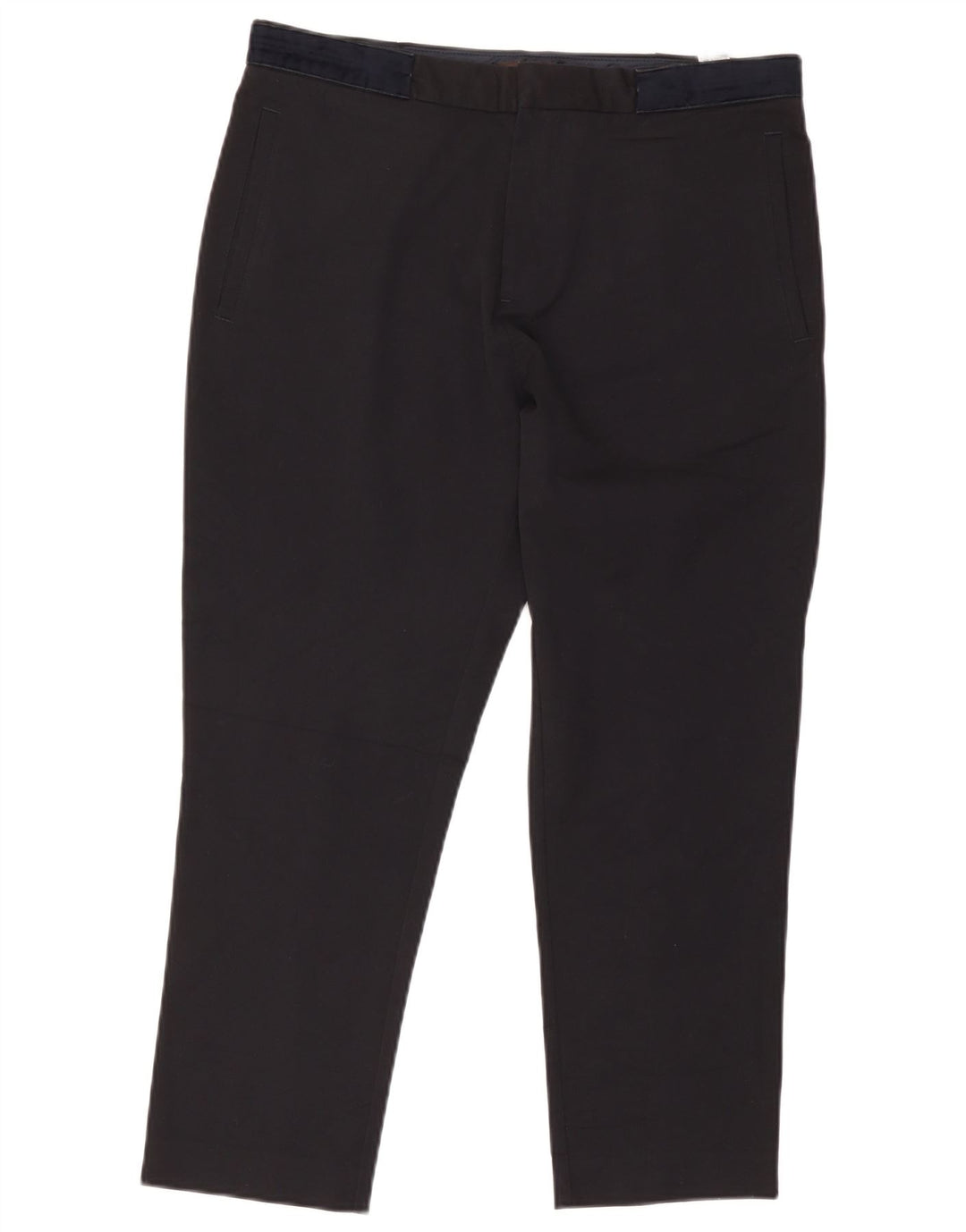 Zara Herren-Hose, kurz geschnitten, EU 42, Größe L, W32, L25, Schwarz, Polyester