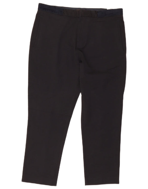 Zara Herren-Hose, kurz geschnitten, EU 42, Größe L, W32, L25, Schwarz, Polyester