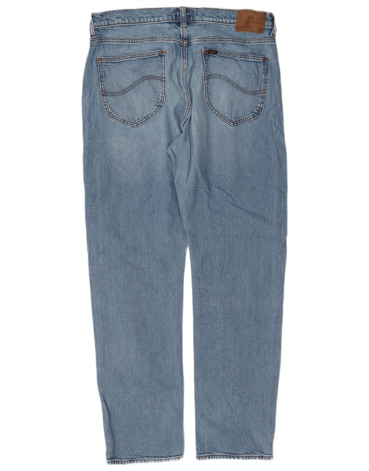 Lee Herren West Straight Jeans W33 L32 Blaue Baumwolle