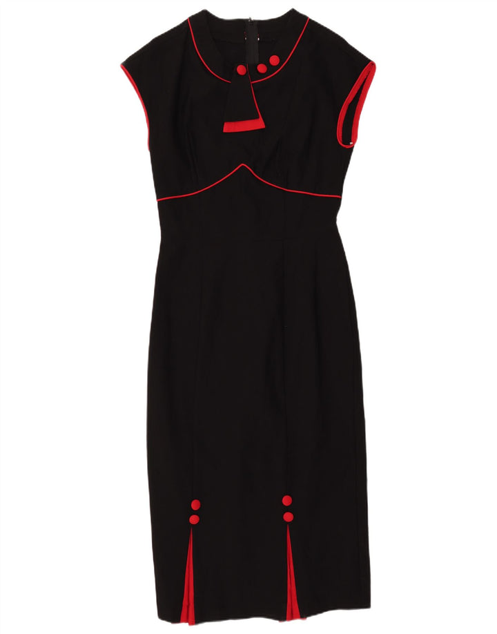 Stop Staring Damen Etuikleid UK 18 XL Schwarz Rayon