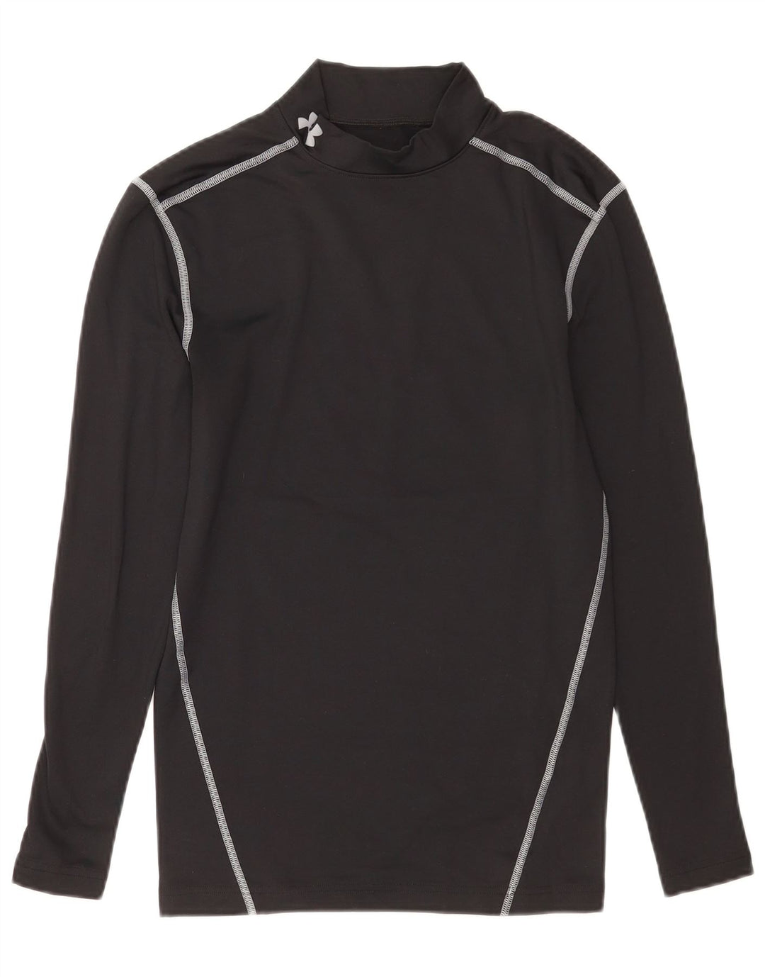 Under Armour Damen Cold Gear Top Langarm UK 12 Medium Schwarz Polyester