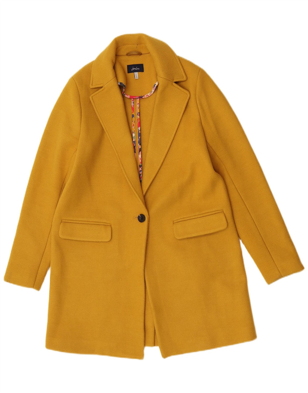 Joules Damenmantel UK 10 Small Gelb Polyester Classic