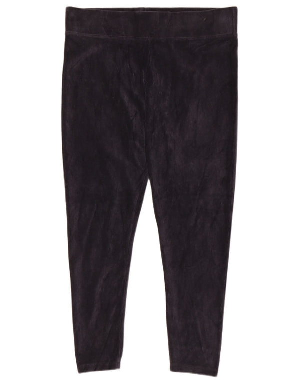 Marks & Spencer Damen Crop Leggings aus Cord, UK 14, Größe L, Marineblau, Baumwolle