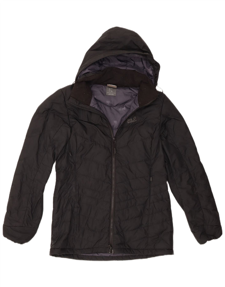 Jack Wolfskin Damen Übergroße, gepolsterte Kapuzenjacke IT 36 XS Schwarz
