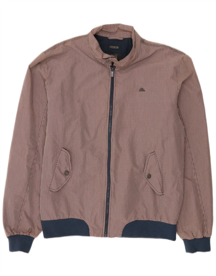 Quiksilver Herren Bomberjacke UK 42 XL Red Gingham Cotton