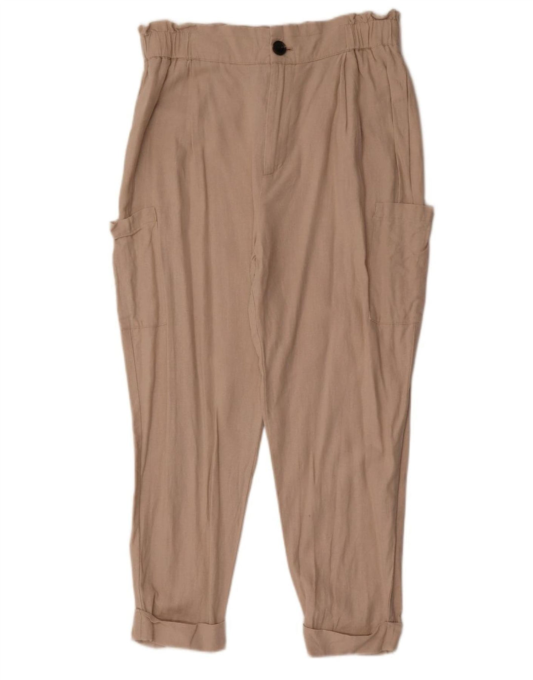 Zara Damen Cargo-Haremshose EU 40 Medium W30 L26 Beige