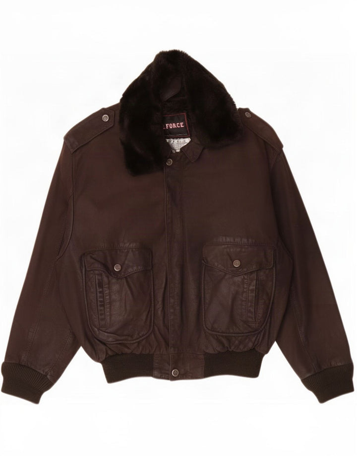U.S. Air Force Herren Flugfliegerjacke UK 42 XL Braun