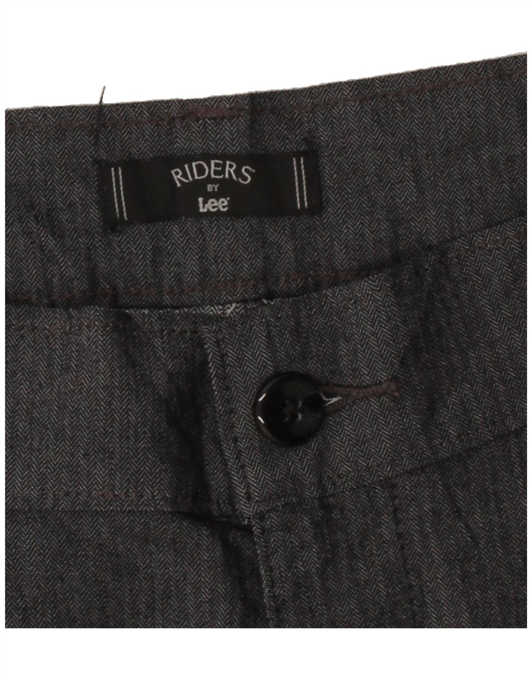 LEE Womens Riders Straight Casual Trousers W38 L34 Grey Herringbone Vintage Lee and Second-Hand Lee from Messina Hembry 