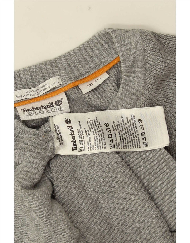 Timberland Herren Strickjacke 3XL Grau Baumwolle