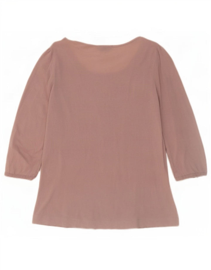 Massimo Dutti Damen Top 3/4 Ärmel UK 12 Mittelrosa
