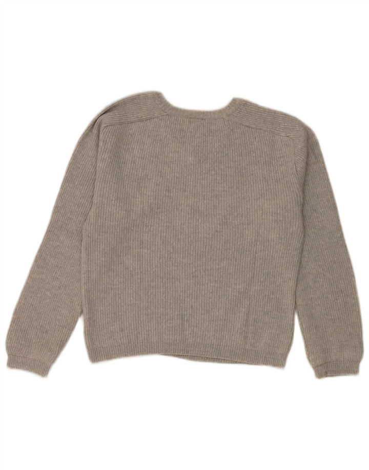 Murphy & Nye Damen Crop V-Ausschnitt Pullover Pullover UK 12 Mittelgrau