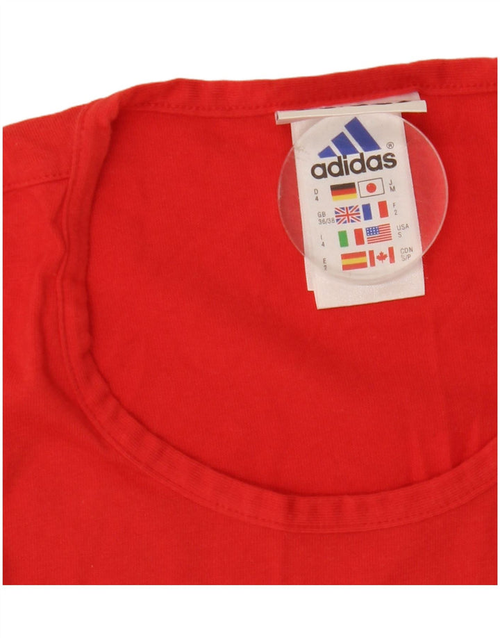 Adidas Herren Weste Top UK 36/38 Small Rote Baumwolle
