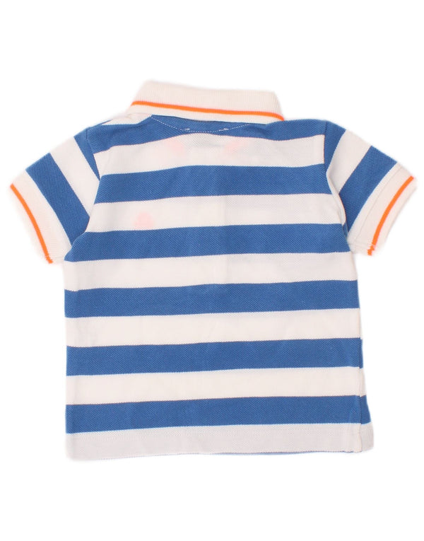 Benetton Baby-Jungen-Poloshirt, 3–6 Monate, blau gestreift, Baumwolle