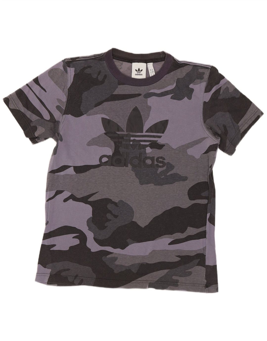 ADIDAS Herren Grafik T-Shirt Top XS Grau Camouflage Baumwolle