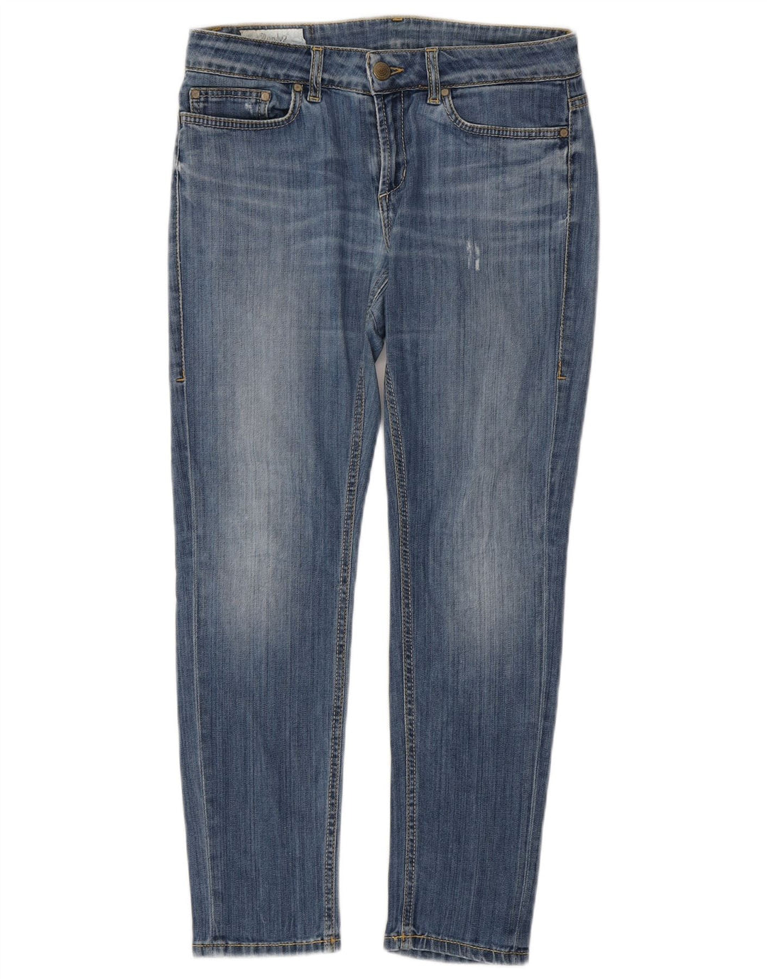 DONDUP Distressed Slim Jeans für Damen W29 L27 Blaue Baumwolle