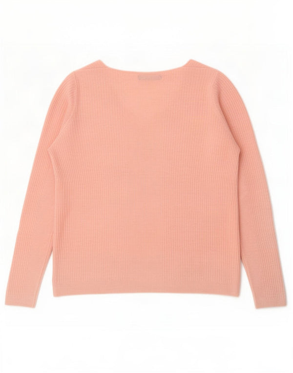 Marks & Spencer Damen-Pullover mit V-Ausschnitt, UK 14, Größe L, rosa, Acryl