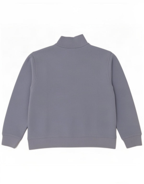 Eddie Bauer Damen-Sweatshirtpullover mit Reißverschluss, UK 16, große blaue Baumwolle