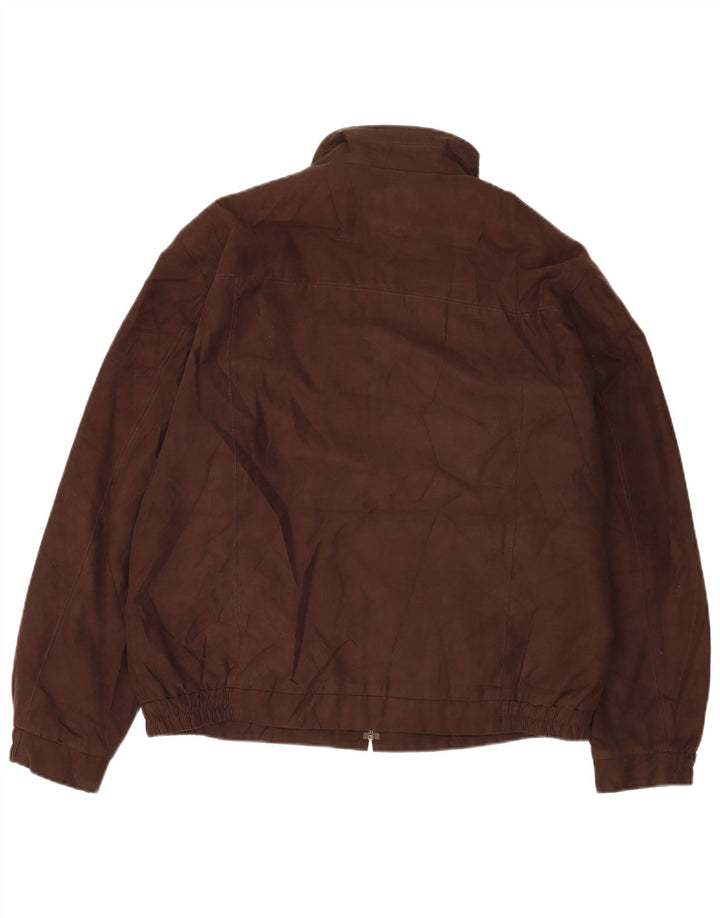 Marks & Spencer Herren Bomberjacke UK 40 Large Braun Polyester