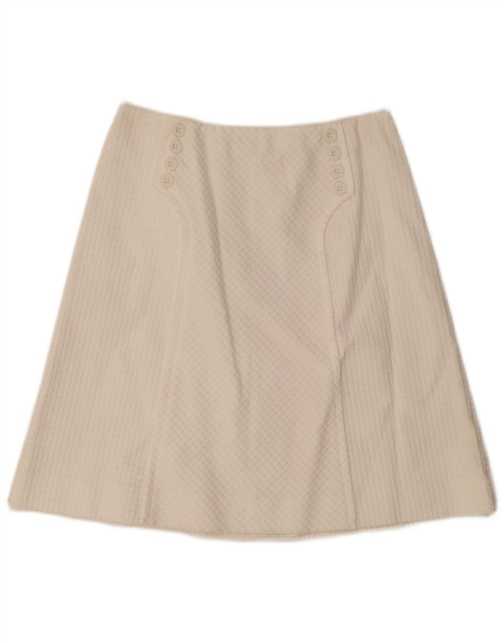 Vintage Damen A-Linie Rock IT 46 Groß W28 Weiß