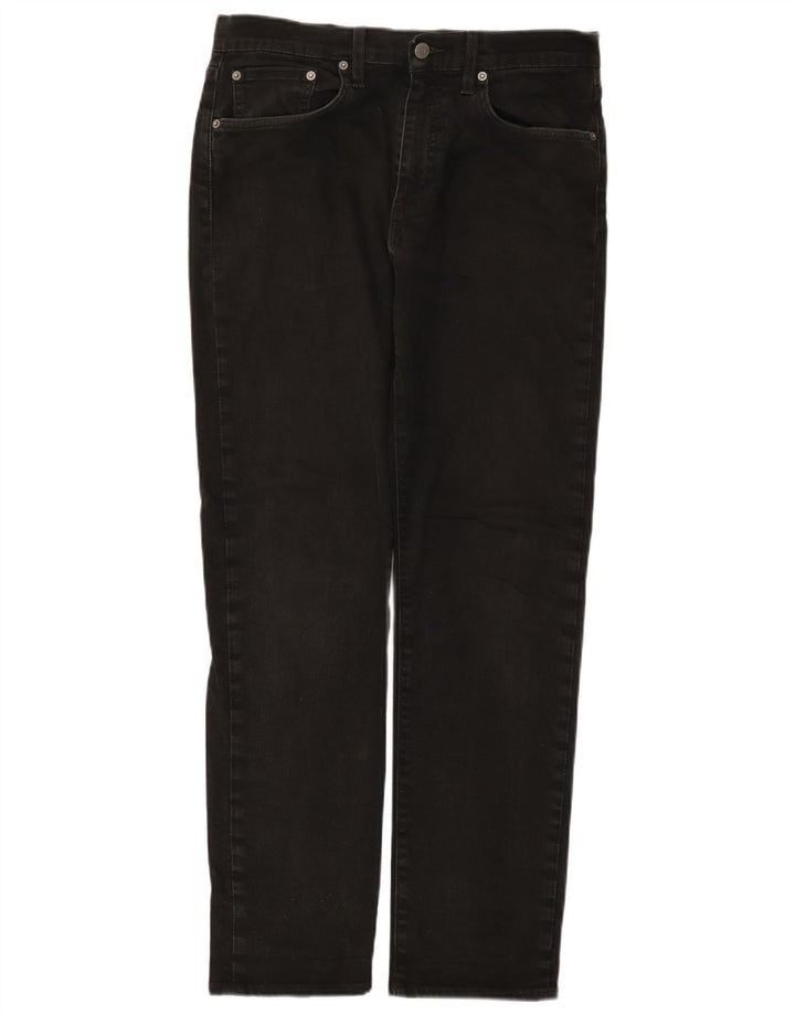 Levi's Herren 502 Tapered Jeans W32 L32 Schwarze Baumwolle