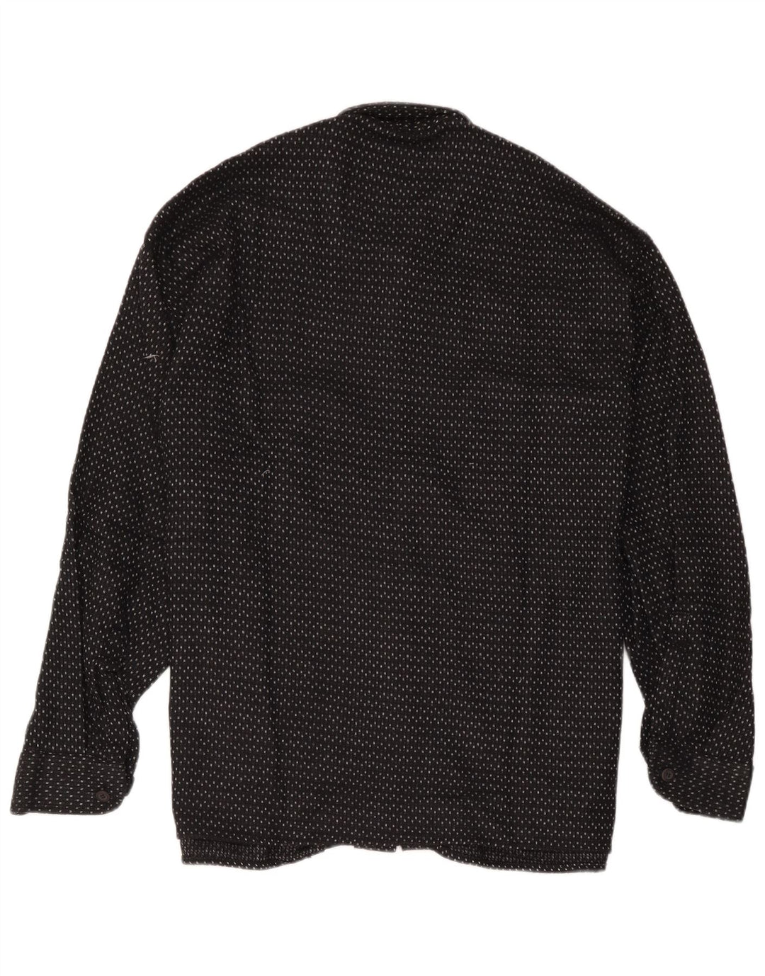 Azzurra Herren Flanellhemd XL Schwarz gepunktetes Polyester