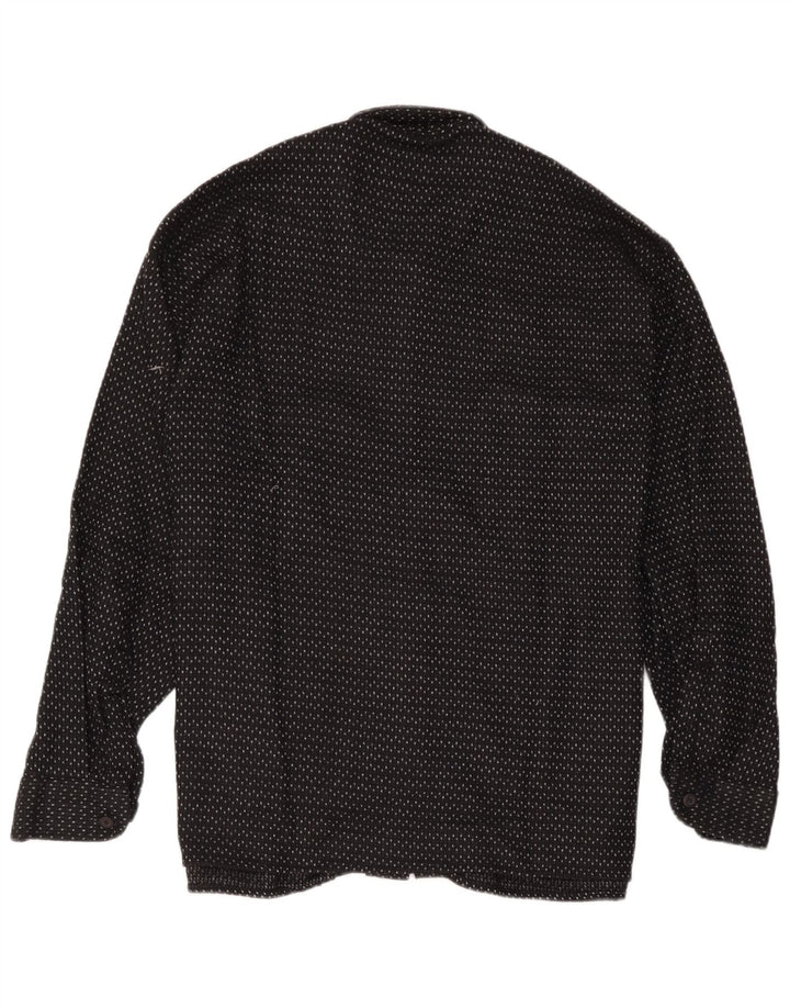 Azzurra Herren Flanellhemd XL Schwarz gepunktetes Polyester