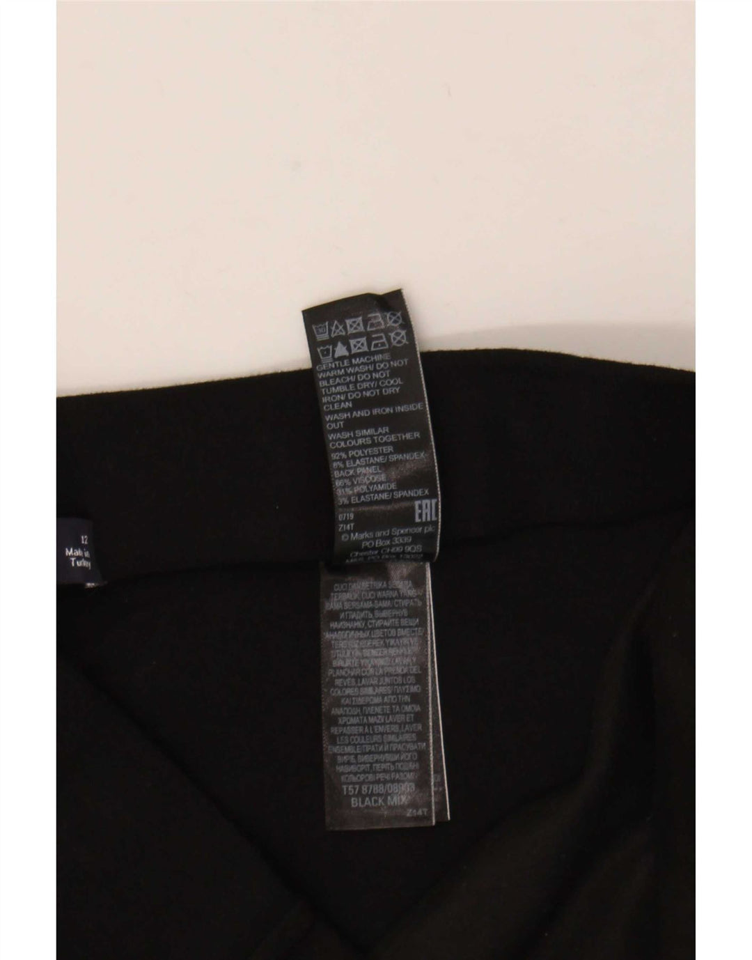 Marks & Spencer Damen Leggings UK 12 Mittelschwarze Viskose