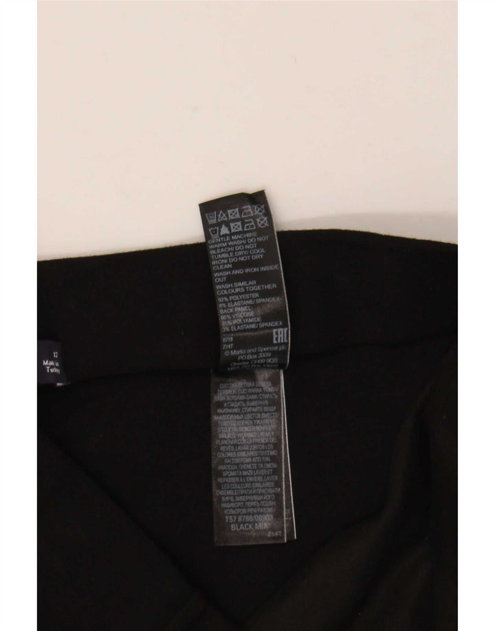 Marks & Spencer Damen Leggings UK 12 Mittelschwarze Viskose