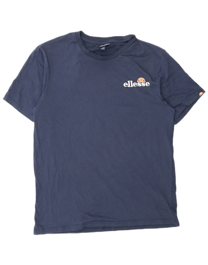 Ellesse Herren Grafik T-Shirt Top XL Blau Baumwolle