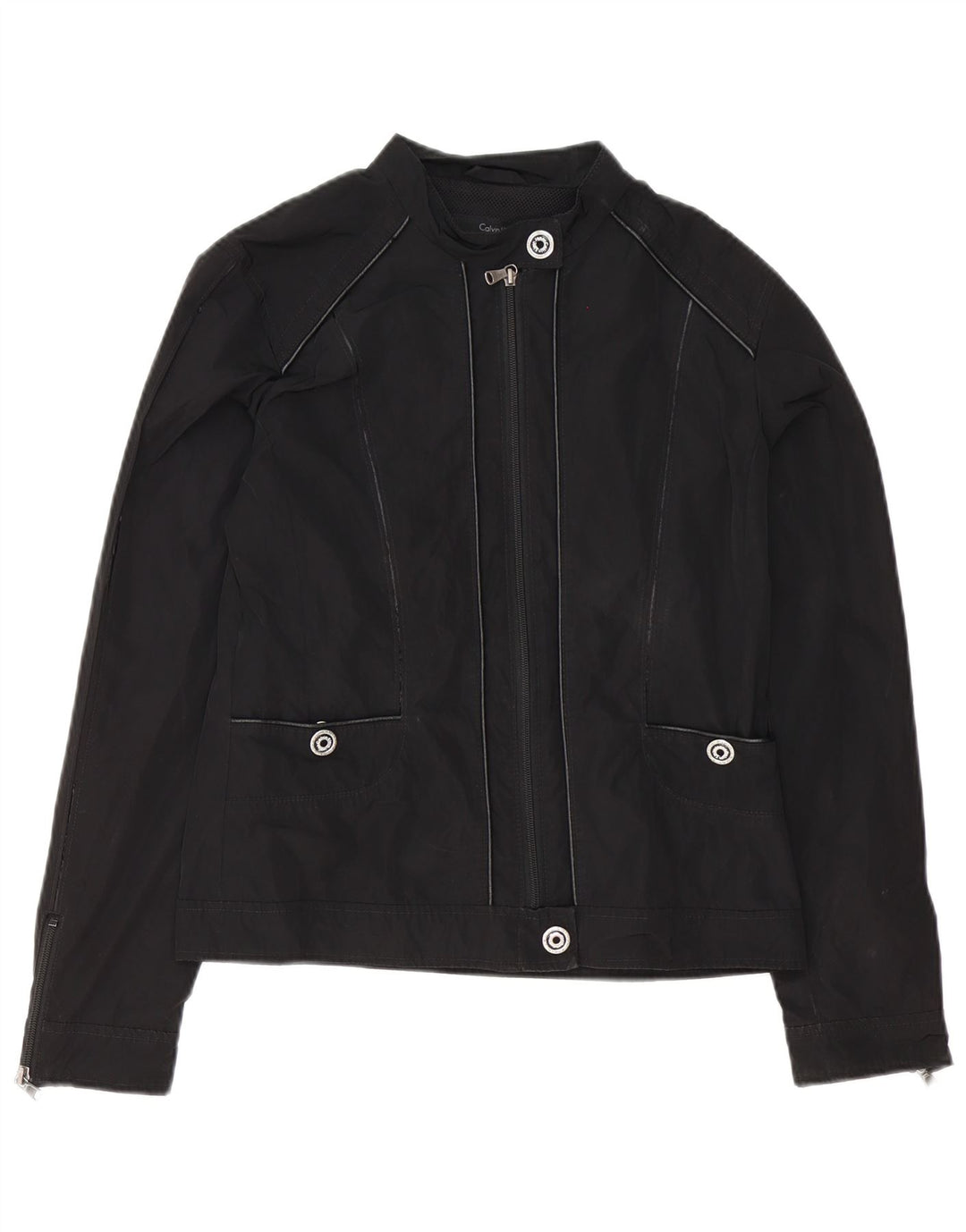 Calvin Klein Jeans Damen Bomberjacke UK 16 Large Schwarz