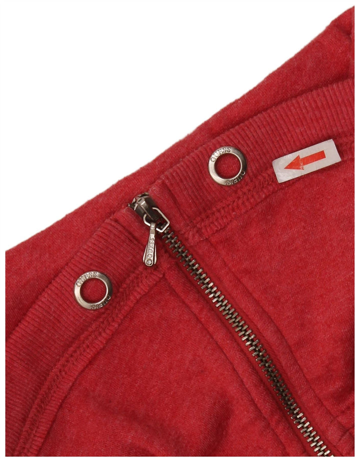 GUESS Damen-Trainingsanzugoberteil mit Grafik, UK 8, Größe S, Rot, Polyester