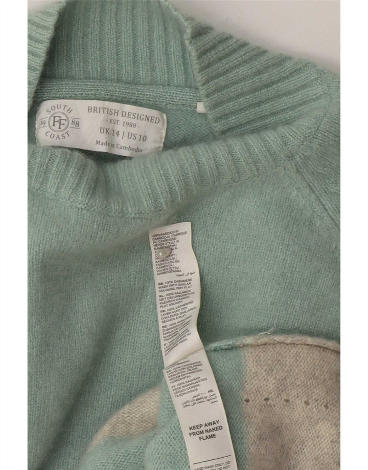 Fat Face Rollkragenpullover für Damen, Gr. 14, Türkis