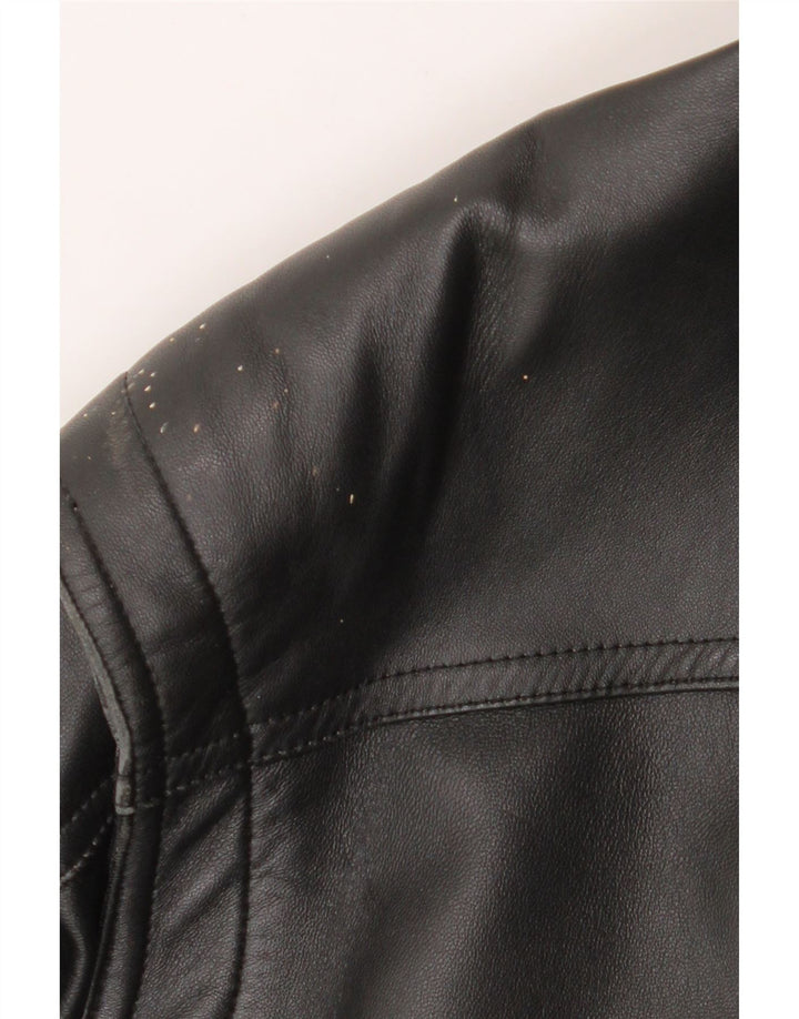 VINTAGE Mens Leather Jacket UK 44 2XL Black Vintage Vintage and Second-Hand Vintage from Messina Hembry 