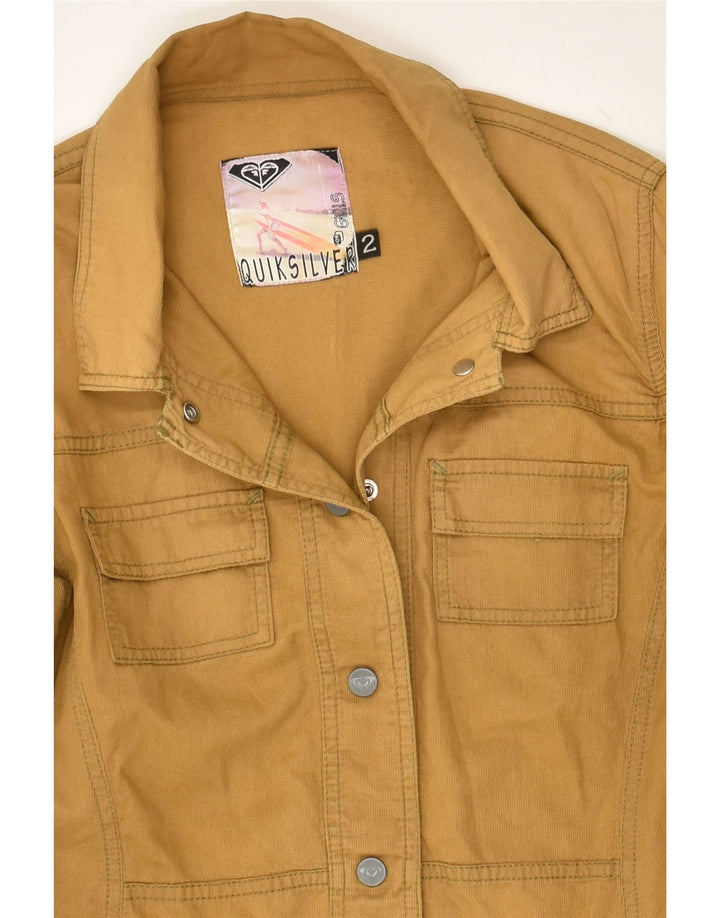 QUIKSILVER Womens Utility Jacket US 2 XS Brown Cotton | Vintage Quiksilver | Thrift | Second-Hand Quiksilver | Used Clothing | Messina Hembry 