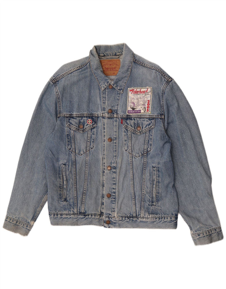 Levi's Herren Jeansjacke UK 40 Large Blau Baumwolle