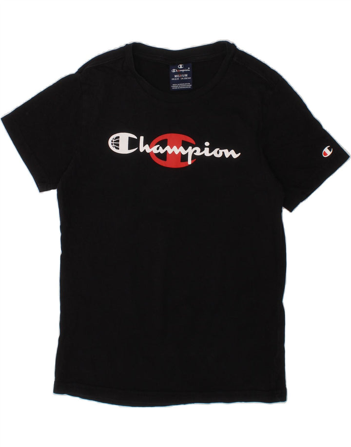 CHAMPION Boys Graphic T-Shirt Top 9-10 Years Medium Black Vintage Champion and Second-Hand Champion from Messina Hembry 