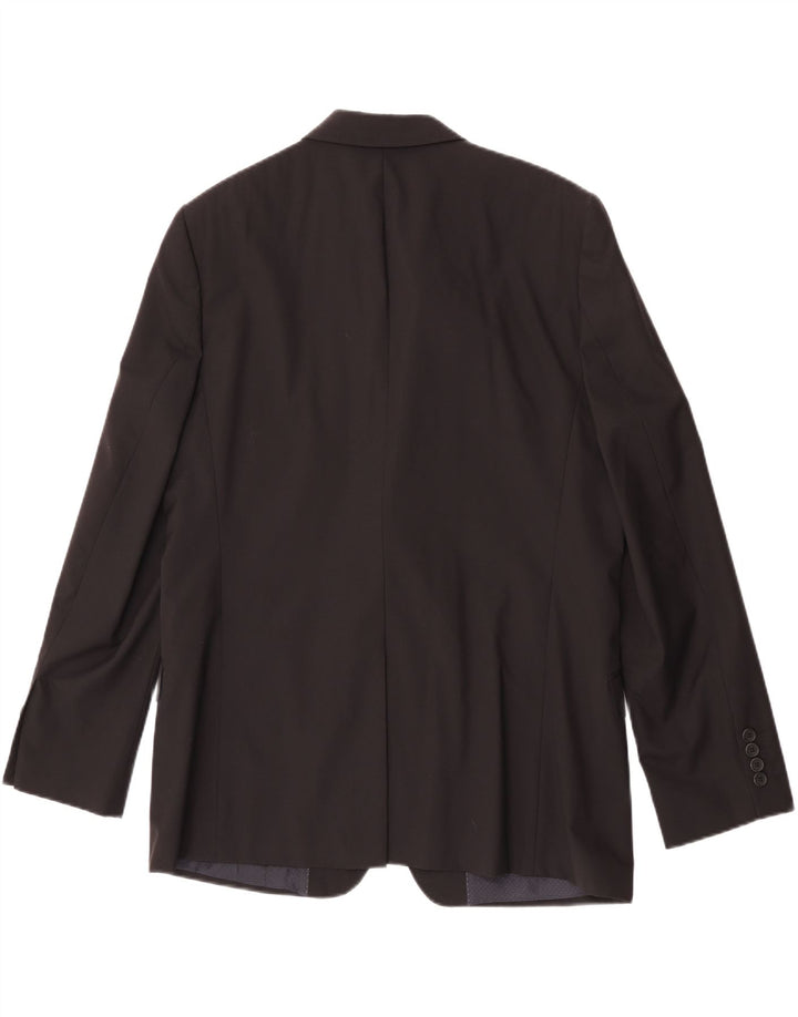 Ted Baker Herren-Blazer mit 2 Knöpfen, UK 44, 2XL, schwarze Wolle