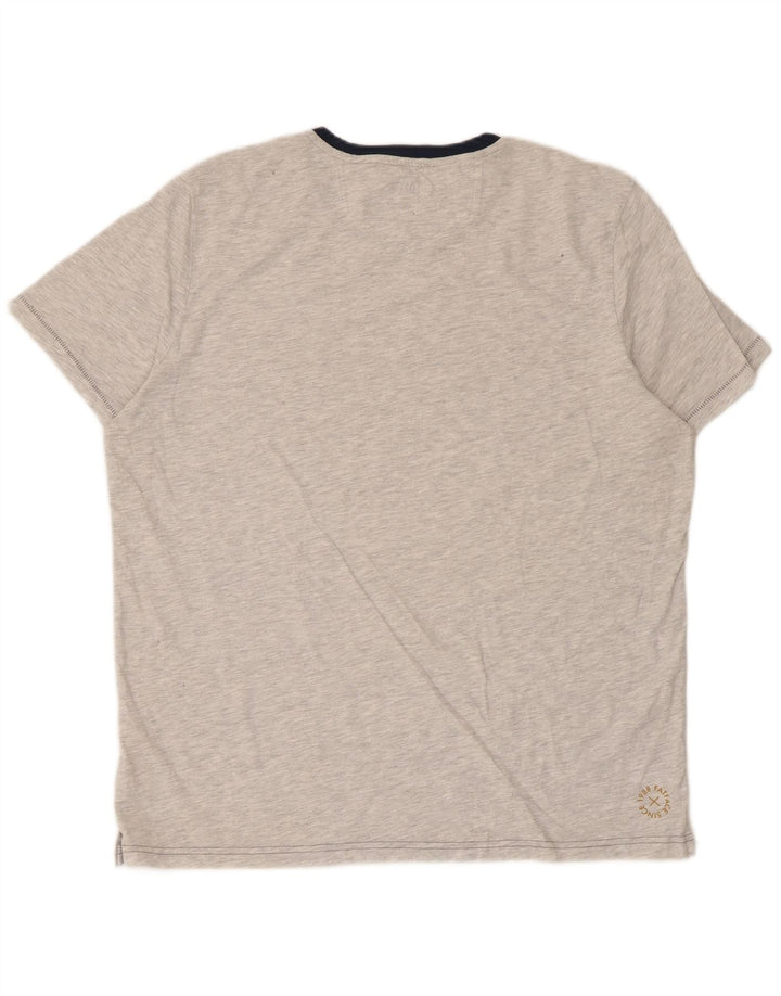 Fat Face Herren-T-Shirt mit Grafik, XL, graue Baumwolle